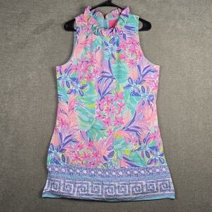 Lilly Pulitzer Adalina Romper  Multi-Color Floral Dress Sz 10 EUC Ship FAST (G58